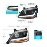 Black Projection Headlight With LED Position & Sequential Signal For 2012-2021 Peterbilt 579- Driver - Image 6