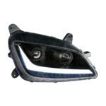 Black Projection Headlight With LED Position & Signal For 2012-2021 Peterbilt 579- Passenger - Image 2