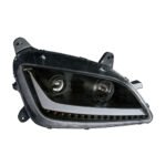Black Projection Headlight With LED Position & Signal For 2012-2021 Peterbilt 579- Passenger - Image 3