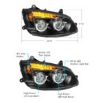 Blackout Full LED Headlight For 2008-2017 Kenworth T660-Passenger - Image 6