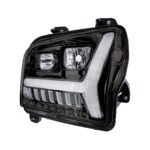 Blackout Headlight With LED DRL Light Bar & Turn Signal For 2018-2024 Kenworth W990-Driver - Image 4