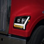 Blackout Headlight With LED DRL Light Bar & Turn Signal For 2018-2024 Kenworth W990-Driver - Image 6