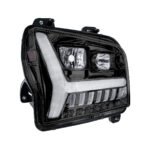 Blackout Headlight With LED DRL Light Bar & Turn Signal For 2018-2024 Kenworth W990-Passenger - Image 4