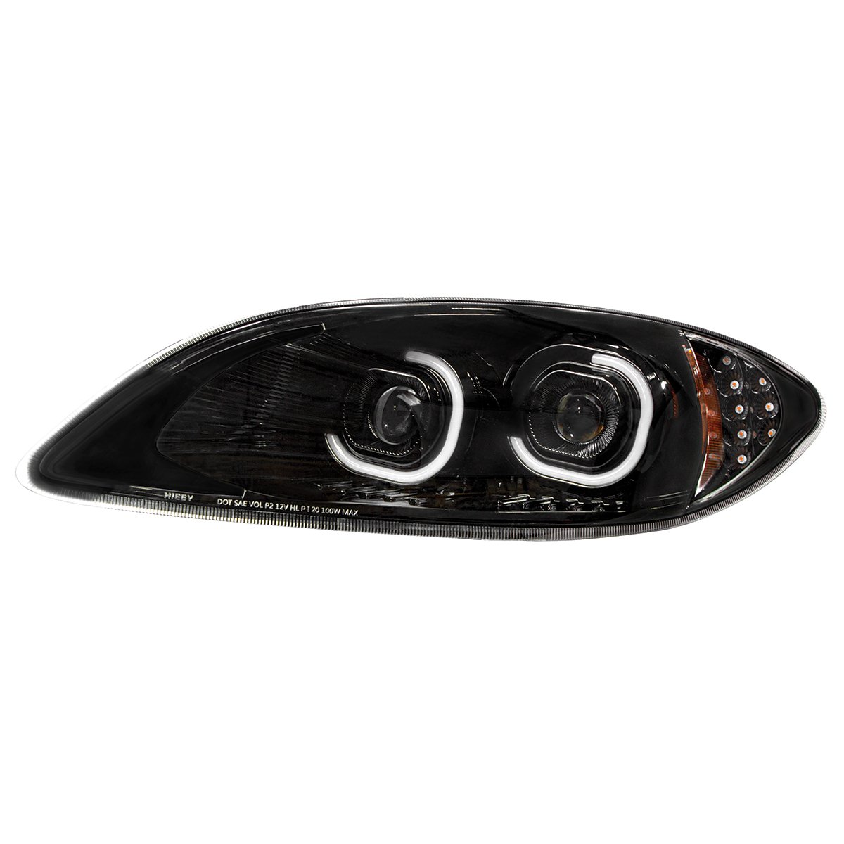 Blackout-LED-Headlight-For-2006-2017-International-Prostar-Driver-1 Blackout LED Headlight For 2006-2017 International Prostar - Driver - Image 2