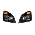 "Blackout" LED Headlight Set For 2008-2017 Freightliner Cascadia (Pair) - Image 3