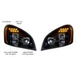 "Blackout" LED Headlight Set For 2008-2017 Freightliner Cascadia (Pair) - Image 7