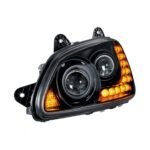 Blackout Projection Headlight Assembly For 2008-2017 Kenworth T660 - Driver - Image 3