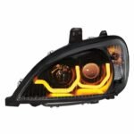 Blackout Projection Headlight With Dual Function Light Bar For 2001-2020 Freightliner Columbia - Driver - Image 2