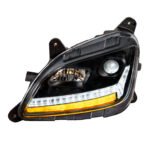 "Blackout" Projection Headlight With LED Sequential Turn & DRL For 2012-2021 Peterbilt 579- Driver - Image 7