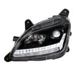 "Blackout" Projection Headlight With LED Sequential Turn & DRL For 2012-2021 Peterbilt 579- Driver - Image 8
