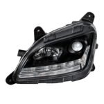 "Blackout" Projection Headlight With LED Sequential Turn & DRL For 2012-2021 Peterbilt 579- Driver - Image 9