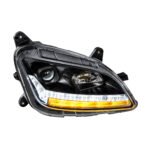 "Blackout" Projection Headlight With LED Sequential Turn & DRL For 2012-2021 Peterbilt 579- Passenger - Image 4