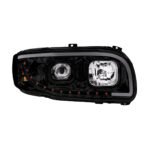 Blackout Projection Headlight With LED Turn Signal & Light Bar For 2008-2024 Peterbilt 389-Passenger - Image 6
