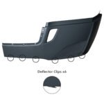 Bumper Cover Without Fog Light Opening & With Deflector Holes For 2018-2024 FL Cascadia - Driver - Image 3