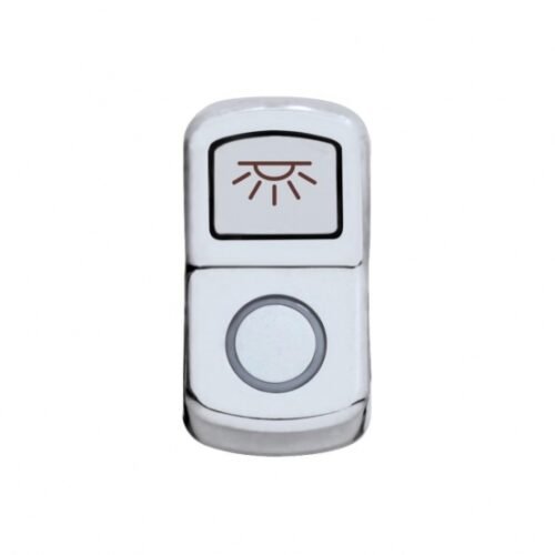 "Cab Light" Chrome Rocker Switch Cover - Plain