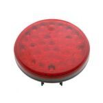 Chrome 1 Piece Rear Light Bar With Six 36 LED 4" Lights & Bezels - Red LED/Red Lens - Image 2