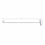 Chrome 31" Long Fifth Wheel Pin Puller, J-Hook (Each) - Image 4
