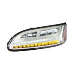 Chrome 6 LED Headlight For Peterbilt 386 (2006-2016) & 387 (2000-2011)- Driver - Image 3