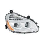 Chrome 8 LED Projection Headlight For 2013-2021 Kenworth T680-Passenger - Image 2