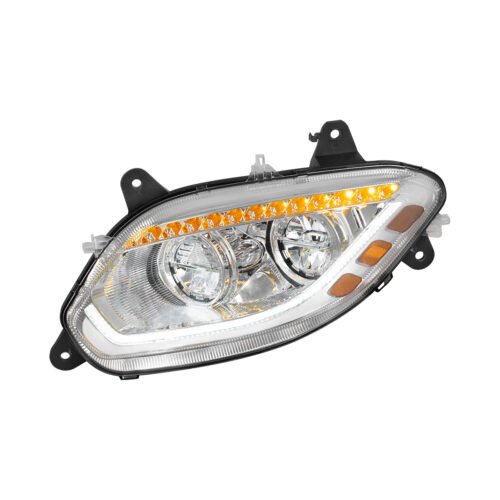 Chrome 86 LED Headlight For 2018-2024 International LT- Driver