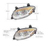 Chrome 86 LED Headlight For 2018-2024 International LT- Driver - Image 8