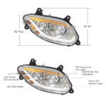 Chrome 86 LED Headlight For 2018-2024 International LT- Passenger - Image 8