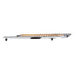 Chrome Air Intake Grille With LED GloLight For 2012-2021 Peterbilt 579 (Driver) - Amber LED/Amber Lens - Image 4