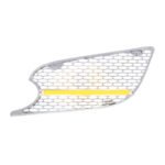 Chrome Air Intake Grille With LED GloLight For 2012-2021 Peterbilt 579 (Driver) - Amber LED/Clear Lens