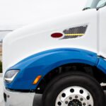 Chrome Air Intake Grille With LED GloLight For 2012-2021 Peterbilt 579 (Driver) - Amber LED/Clear Lens - Image 3