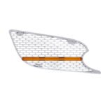 Chrome Air Intake Grille With LED GloLight For 2012-2021 Peterbilt 579 (Passenger) - Amber LED/Amber Lens - Image 2