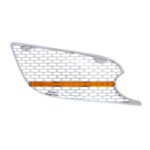 Chrome Air Intake Grille With LED Light For 2012-2021 Peterbilt 579 (Passenger) - Amber LED/Amber Lens - Image 2