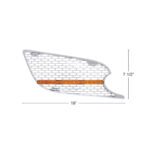 Chrome Air Intake Grille With LED Light For 2012-2021 Peterbilt 579 (Passenger) - Amber LED/Amber Lens - Image 4