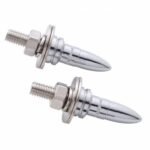 Chrome Bullet Shape License Plate Fastener (2-Pack)
