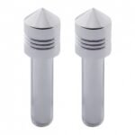 Chrome Door Lock Knob - Pointed (2pc/set)