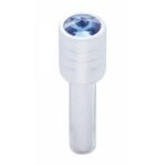 Chrome Door Lock Knob With 7/16" Blue Crystal (2pc/set)