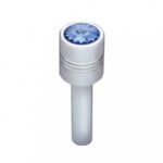 Chrome Door Lock Knob With 9/16" Blue Crystal (2-Pack)