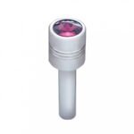 Chrome Door Lock Knob With 9/16" Purple Crystal (2-Pack)