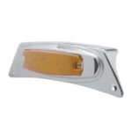 Chrome Fender Light Bracket With 12 LED Light - Amber LED/Amber Lens