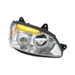 Chrome Full LED Headlight For 2008-2017 Kenworth T660-Passenger - Image 3