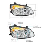 Chrome Full LED Headlight For 2008-2017 Kenworth T660-Passenger - Image 6