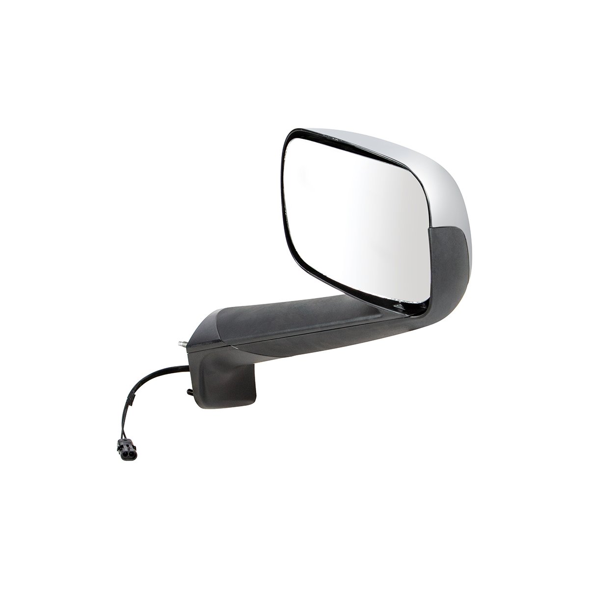 Chrome-Hood-Mirror-With-Heated-Lens-For-2018-2024-Freightliner-Cascadia-Passenger-1 Chrome Hood Mirror With Heated Lens For 2018-2024 Freightliner Cascadia - Passenger - Image 2