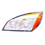 Chrome LED Headlight For 2018-2024 Freightliner Cascadia - Driver - Image 2