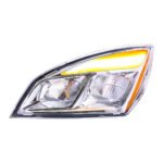 Chrome LED Headlight For 2018-2024 Freightliner Cascadia - Driver - Image 5