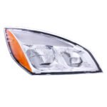 Chrome LED Headlight For 2018-2024 Freightliner Cascadia - Passenger - Image 3