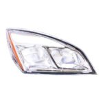 Chrome LED Headlight For 2018-2024 Freightliner Cascadia - Passenger - Image 4