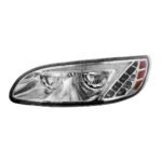 Chrome LED Headlight For Peterbilt 386 (2005-2015) & 387 (1999-2010) - Driver - Image 2