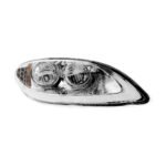 Chrome LED Headlight With LED Light Bar & Turn Signal For 2006-2017 International Prostar-Passenger - Image 4