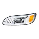 Chrome LED Headlight With LED Turn, Position, & DRL For Peterbilt 386 (2005-2015) & 387 (1999-2010)- Driver - Image 2