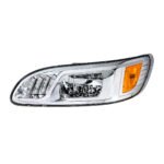 Chrome LED Headlight With LED Turn, Position, & DRL For Peterbilt 386 (2005-2015) & 387 (1999-2010)- Driver - Image 3