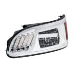Chrome LED Headlight With LED Turn, Position, & DRL For Peterbilt 386 (2005-2015) & 387 (1999-2010)- Driver - Image 6